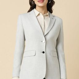 Women Checkered Single Breasted Formal Blazer-image-60