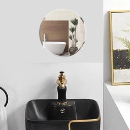 Small Size 1 Feet Mirror Home Decor Designer for Makeup Shaving Bathroom Mirror-image-24