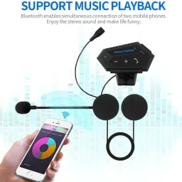 TUFFWIN Motorcycle Helmet Bluetooth Headset, Hands-Free Intercom, 20-Hour Playback, Detachable Design Helmet bluetooth device with Earphone image 3
