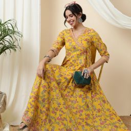 Women Printed Pure Cotton Anarkali Kurta-picture-15