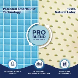 the sleep company Luxe Royale-Pro blend of SmartGRID & Plush Bouncy Feel of Natural Latex image 5