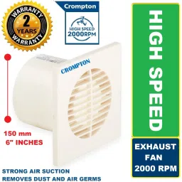 Axial Air Super Silent High Performance 100% COPPER High Speed13 5 Star 150 6 Blade Exhaust Fan-image-89