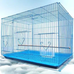 1.5 Feet Bird house with 2 Feeding Cup and Secure Lock (Blue) Bird House-14