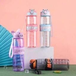 Sports Motivational Time Bottle 1000 ml For gym, school ,collage, etc. 1000 ml Bottle-image-70