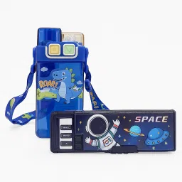 Kids Password Lock Pencil Box & Leak-Proof with Adjustable Strap 520 ml Water Bottle-image-74