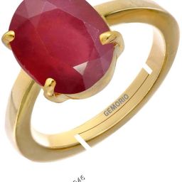 11.25 Ratti Burma Ruby Manik Gemstone Ring A1 Quality Stone Ruby Brass Plated Ring-image-5