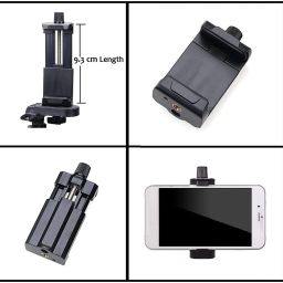 Aklin Boky Ball Head for Tripod with Mobile Holder Mount Adapter|Camera Stand Clip Bracket Screw Lock Mobile Holder with Vertical and Horizontal Mode Video Recording|Compatible with All Mobile Phone, Tripods and Cameras Tripod, Tripod Ball Head image 2