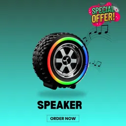 Clairbell DJ BOX Tyre Bluetooth Speaker Powerful Sound,Indoor &Outdoor with RGB LightXO479 12 W Bluetooth Party Speaker-24