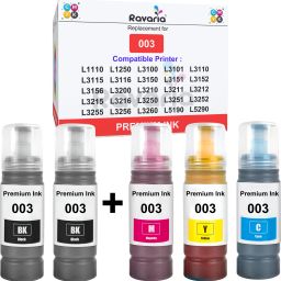 Ravaria 003 High Quality Compatible Ink For Ep Printer Black + Tri Color Combo Pack Ink Bottle-image-66