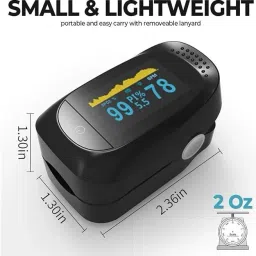 kiaan enterprises A2 OLED Fingertip, SpO2 Waveform Perfusion Index Blood Oxygen Saturation Pulse Oximeter image 3