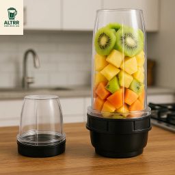 Set of 2 Bullet Nutri Jars (633 ML & 396 ML) – For Healthy Smoothies & Sambar Mixer Juicer Jar-image-44