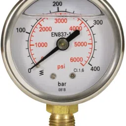 HYDRAULLIC PRESSURE GAUGE 0-400BAR/6000PSI GLY FILLED HIGH PREESURE GAUGE Dial Indicator-17