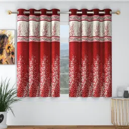 153 cm (5 ft) Polyester Semi Transparent Window Curtain (Pack Of 2)-12
