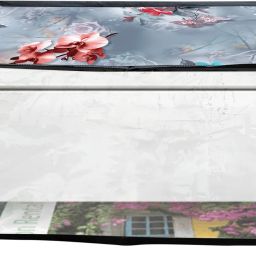 JMT Printer Cover For HP Desk Jet Ink Advantage 3636 Printer (Grey Floral Print) Printer Cover-image-71