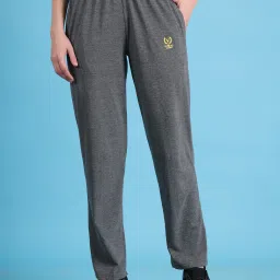 Women Printed Grey Track Pants-image-3