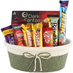 Chocolate Gift Hamper with Beautiful Basket| Chocolate Gift for Rakhi, Diwa Assorted Gift Box-picture-16