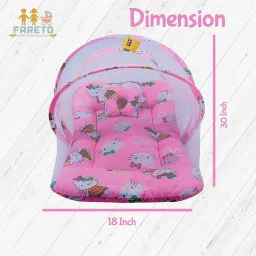 fareto Baby Mattress with Mosquito Net(0-6 Months) standard crib image 3