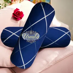 Round Microfibre Geometric Bolster Pack of 2-image-15