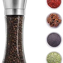 Salt & Pepper Set Glass, Stainless Steel-19