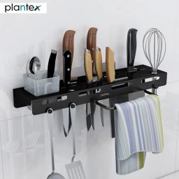 Cutlery Kitchen Rack Multifunctional Kitchen Cutlery Organizer/Knife Holder/Cutlery Stand/Hooks Steel-image-5