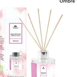 Ombre Reed Diffuser-100ml With 5 Natural Sticks. Ideal for Office Cabins, Home, Office, Whashrooms,Room, Brings Peace and Happiness . Diffuser-26