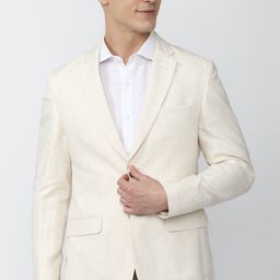 peter england Men Solid Single Breasted Formal Blazer-picture-24