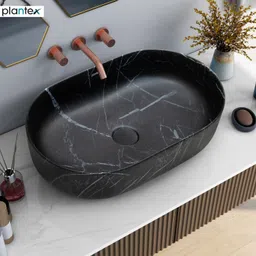 plantex Ceramic Wash Basin/Oval Tabletop Basin for Bathroom/Washbasin Sink for Home Counter Top-picture-49