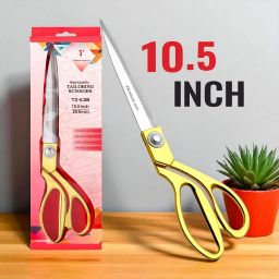 Golden Coated Brass Handle, Stainless Steel Blade for Cloth Cutting (Set of 1) Scissors-11