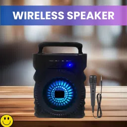 Clairbell 301(PORTABLE WIRELESS BLUETOOTH SPEAKER) Crystal Clear SoundWith Karaoke MicE43 5 W Bluetooth Laptop/Desktop Speaker-image-56