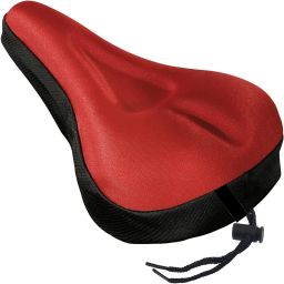 Red Soft Bicycle Gel Saddle Cover (11*7.5 Inch) Cushion Pad City Cycle Bicycle Seat Cover, Saddle Cover Free Size-30
