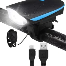 USB Rechargeable 3-Mode Bicycle Horn & Cycle Light – 2-in-1 Front Illumination LED Front Light-image-16