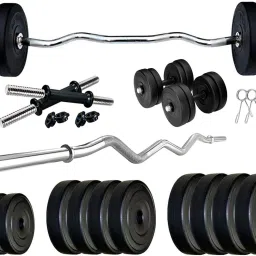 50 kg PVC Home Gym Set with 4Ft Curl Rod Home Gym Combo-image-12