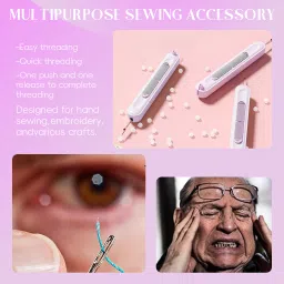 hasthip 2 in 1 Automatic Threader and Seam Ripper Tool Sewing Kit image 5