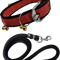 Good Nylon Belt Combo of Ghungroo Collar With Leash Dog Collar & Leash Belts Dog Collar & Leash-image-14