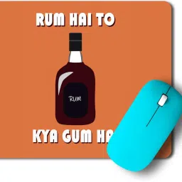 gray wall Rum Nonslip Base Graphic Mousepad-15