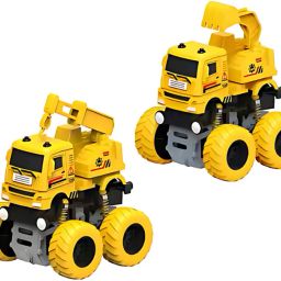 2 PCS Modern Engineering Vehicle Construction Toy, Friction Powered Truck-14