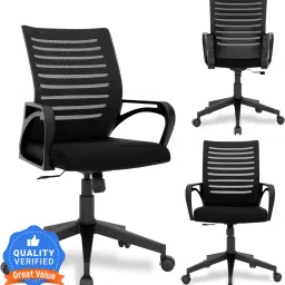 Oaker Ergonomic Chair with 3 Years Warranty, Home Desk Office Chair Fabric Office Arm Chair-image-75