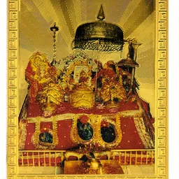 adhvik Goddess Shri Vaishno Devi Mata Pindi Photo/Picture/Blessing Acrylic God Idol Decorative Showpiece - 9 cm-picture-34