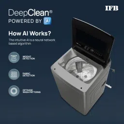 ifb 7.5 kg 5 Star with DeepClean Technology, PowerSteam, AI Powered,Aqua Energie Fully Automatic Top Load with In-built Heater Silver, Black image 4