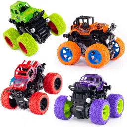 Push and Go Car Toy, Monster Truck Toys,Friction Powered 360 Degree Stunt Car, Multicolour)-11