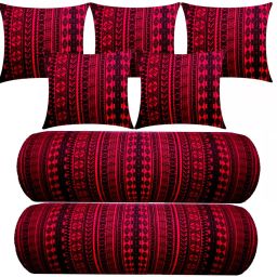 Microfibre Geometric Bolster Pack of 7-image-55