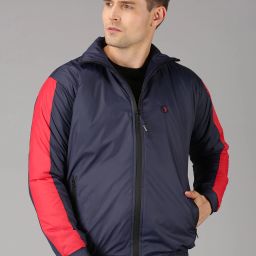 Men Colorblock Biker/Riding Jacket-image-31