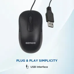Gizmore GIZ-M001 Wired Ambidextrous Optical Mouse image 5
