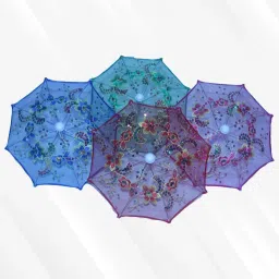 God Murti Fancy Designer Net Umbrella Umbrella-image-18