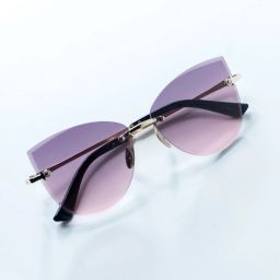 Gradient, UV Protection, Mirrored, Toughened Glass Lens Cat-eye, Butterfly Sunglasses (Free Size)-image-82