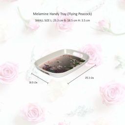 100% Pure Melamine Small handy Serving Tray, FLYING PEACOCK Theme,Home & Kitchen Tray Serving Set-16