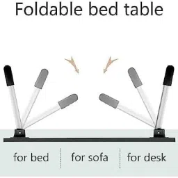 floresta wud HELLO DORAEMON Design Folding Multi Use Table With Tablet & Cup Holder || Wood Portable Laptop Table image 5