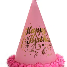 Vmd Premium 1 PINK FANCY Cap with HAPPY BIRTHDAY Printed CAP for Birthday Kids-image-14