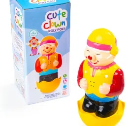 Cute Clown Roly Poly Push and Shake Wobbling Bell Sounds Musical Rattling Toy Rattle-14