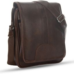 Brown Men & Women Sling Bag Men and Women Leather Sling Bag/Side Bag-image-104